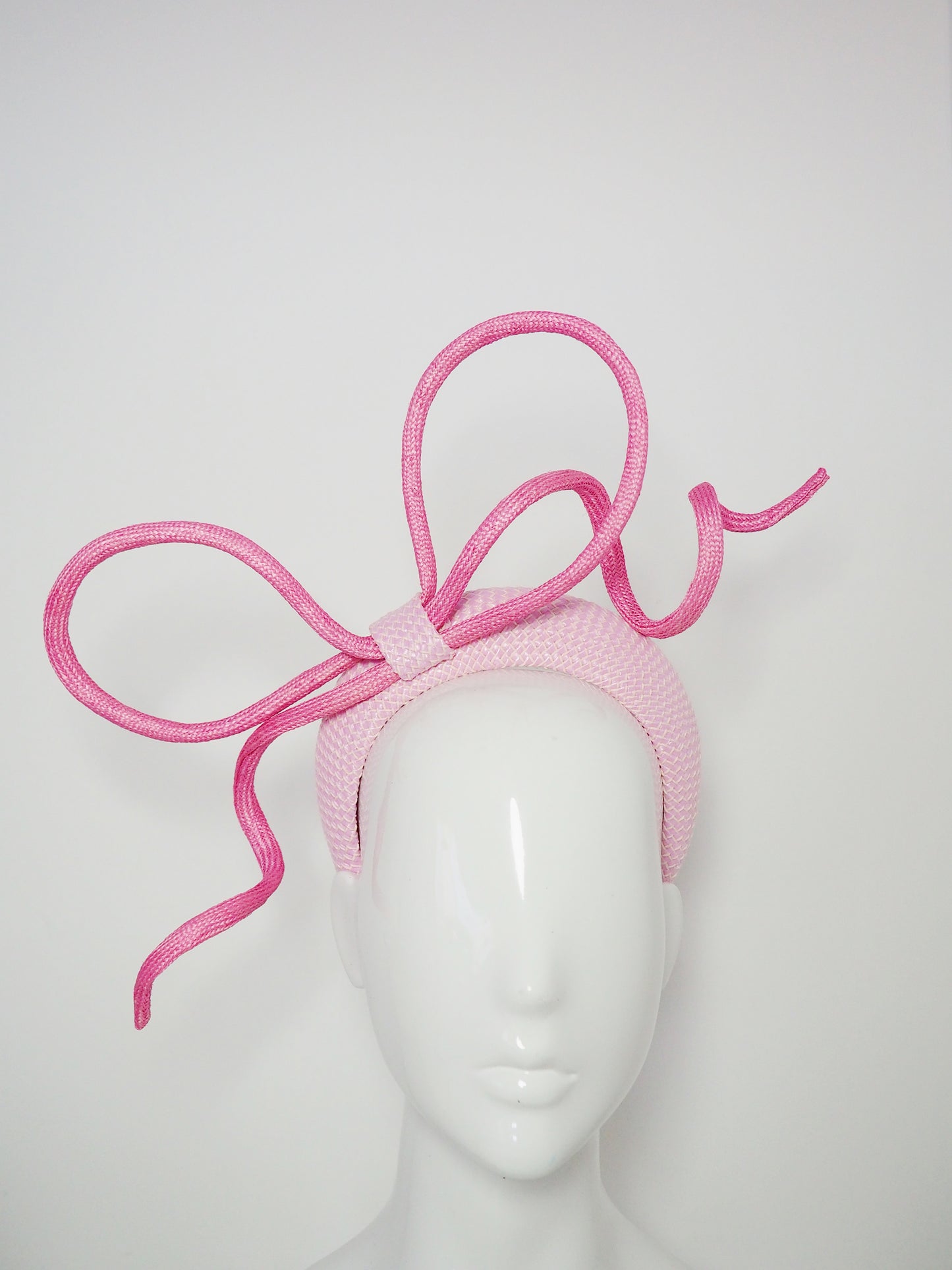 Blowing in the breeze - Candy Pink parisissal Rope bow on raffia base