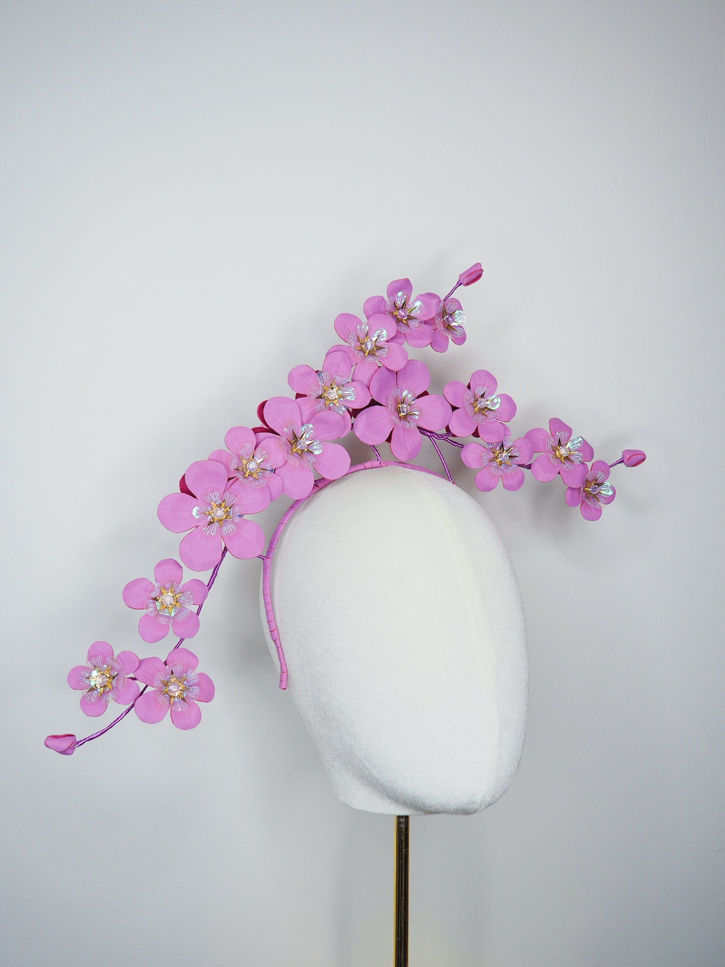 Lilac Blossom - Lilac cherry blossom vine headband