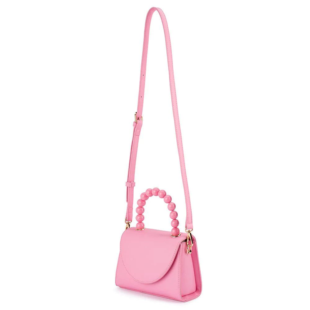 WENDY ACRYLIC BEAD BAG - PINK