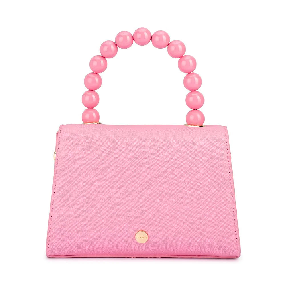 WENDY ACRYLIC BEAD BAG - PINK