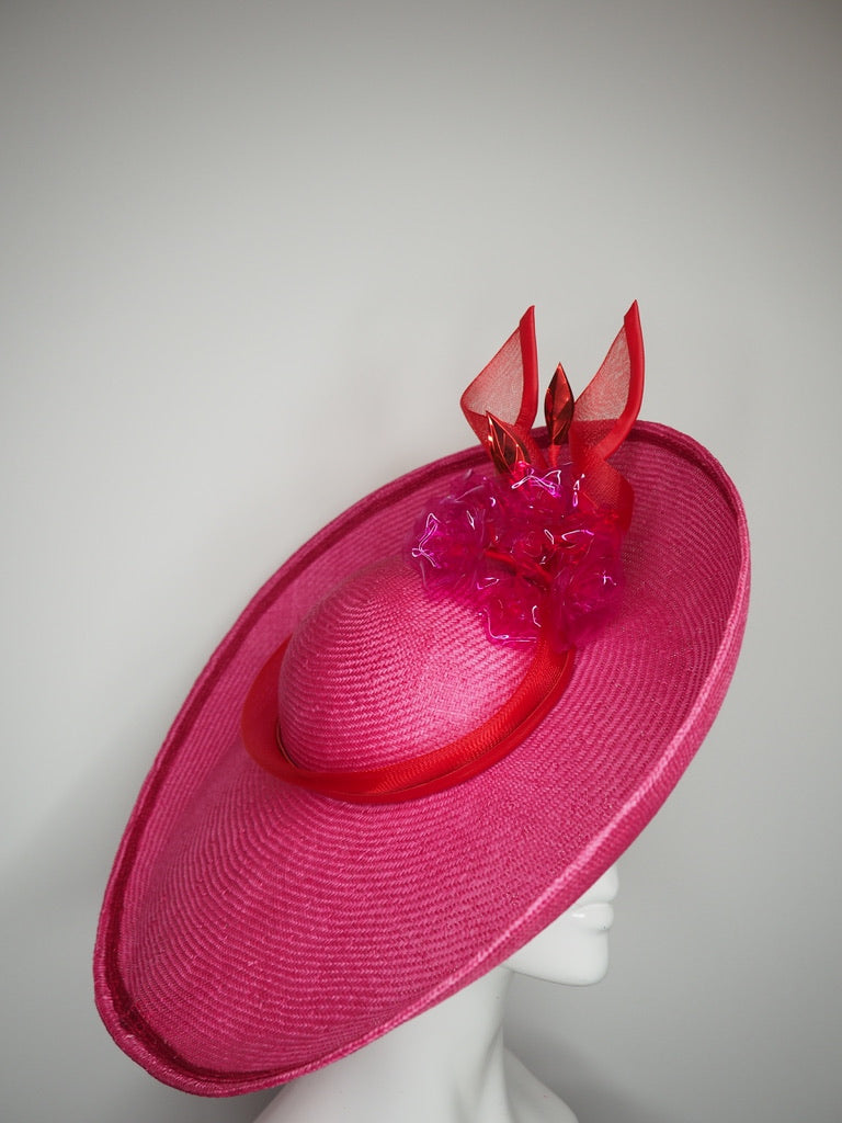 Rosie Girl - Garden Party Style upturned brim with removable headband.