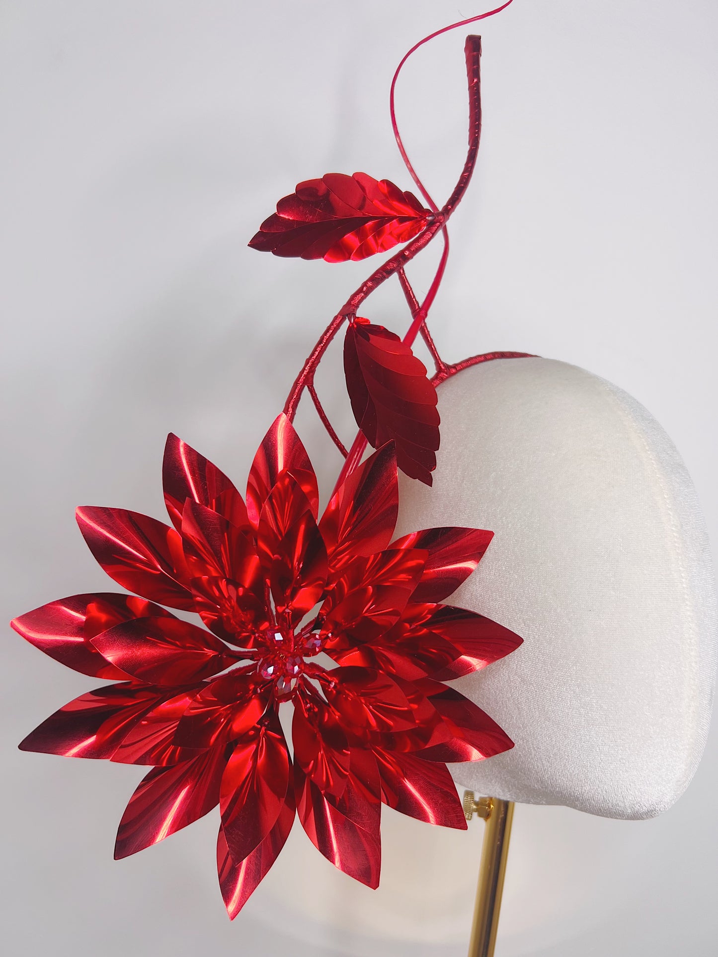 Dahlia Dalliance - Metallic wired Dahlia headband