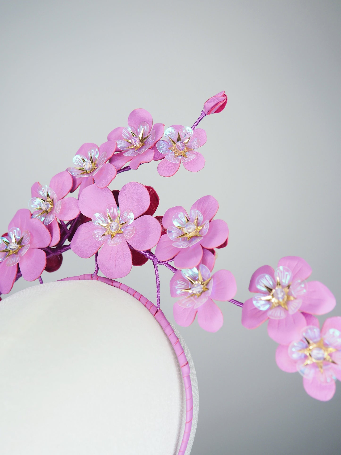 Lilac Blossom - Lilac cherry blossom vine headband