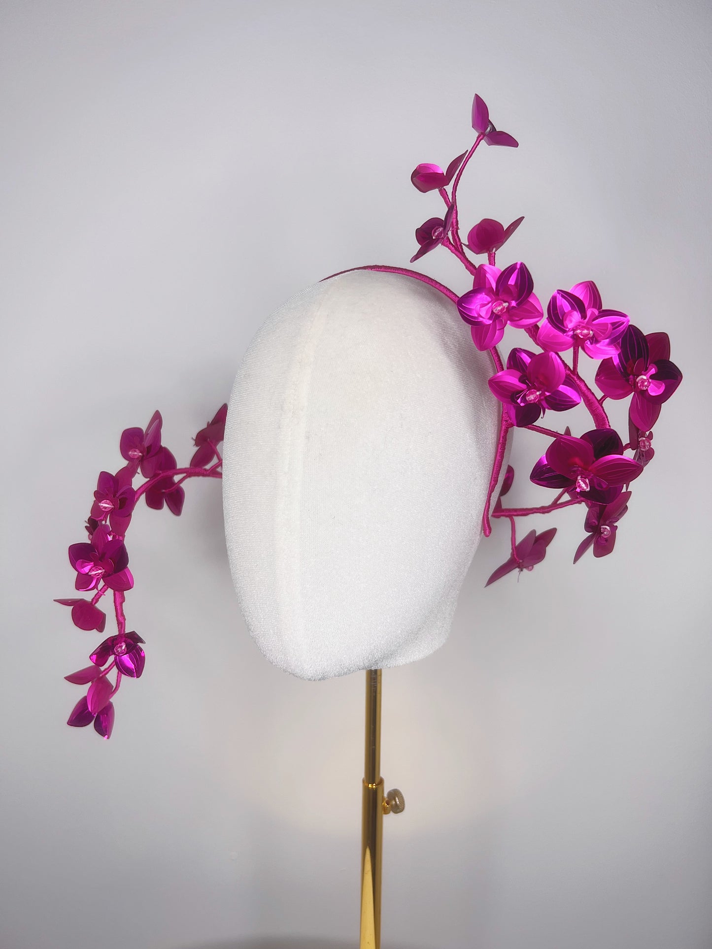 Wild Orchid - Magenta/ hot pink wrap around 0rchid Vine Headband