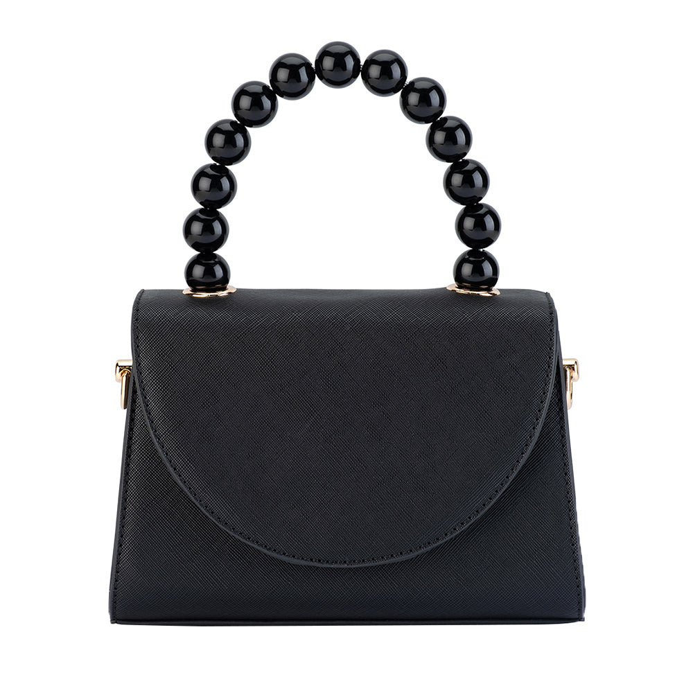WENDY ACRYLIC BEAD BAG - Black
