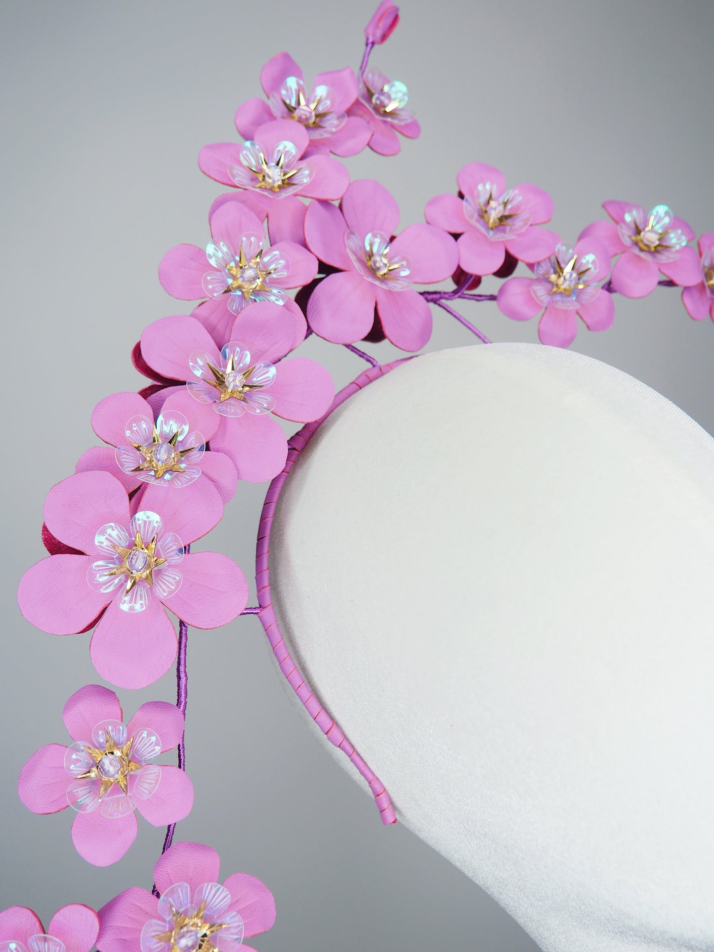 Lilac Blossom - Lilac cherry blossom vine headband