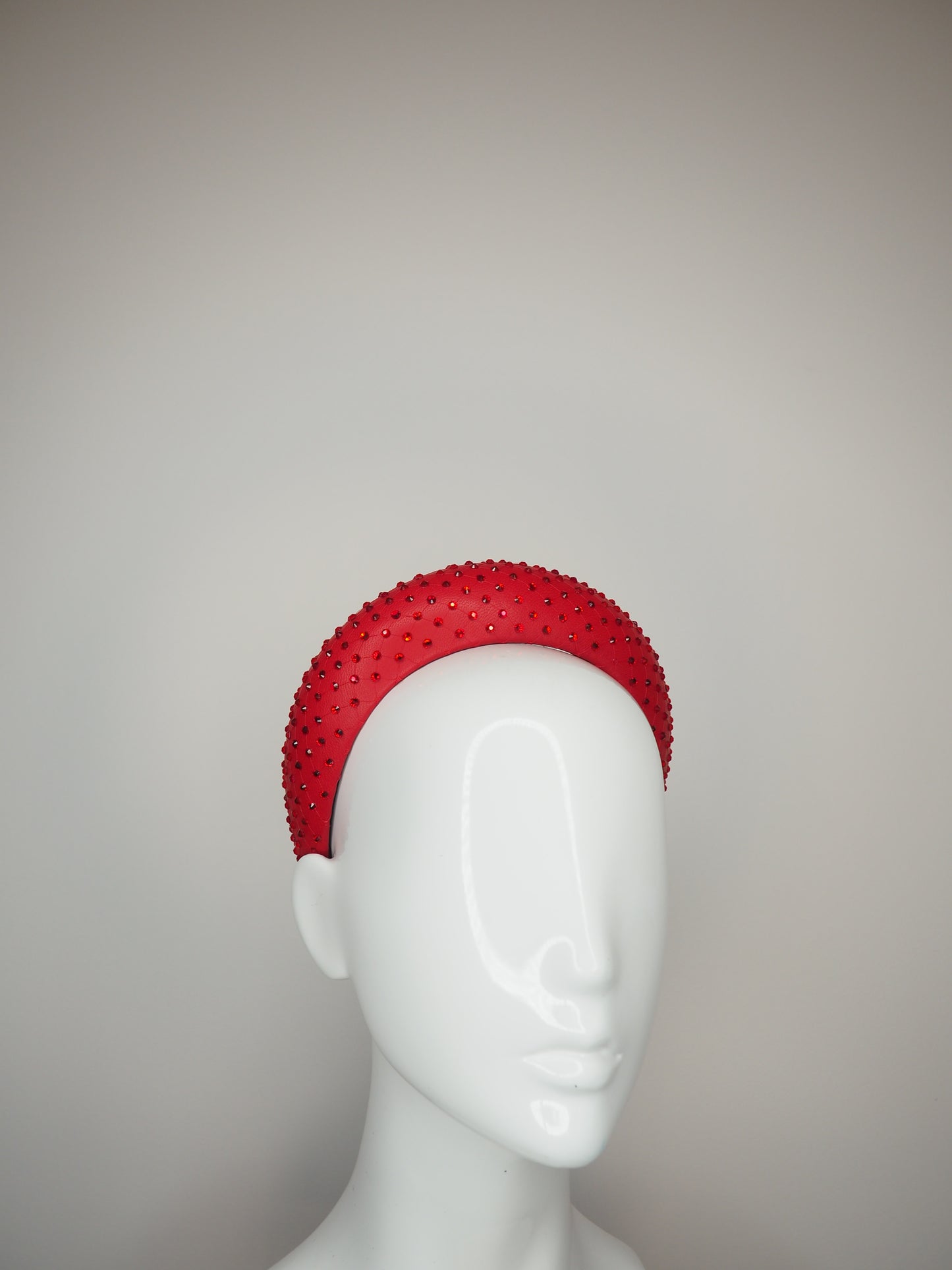 Mia - Sparkle - Red leather with full crystal embellishment