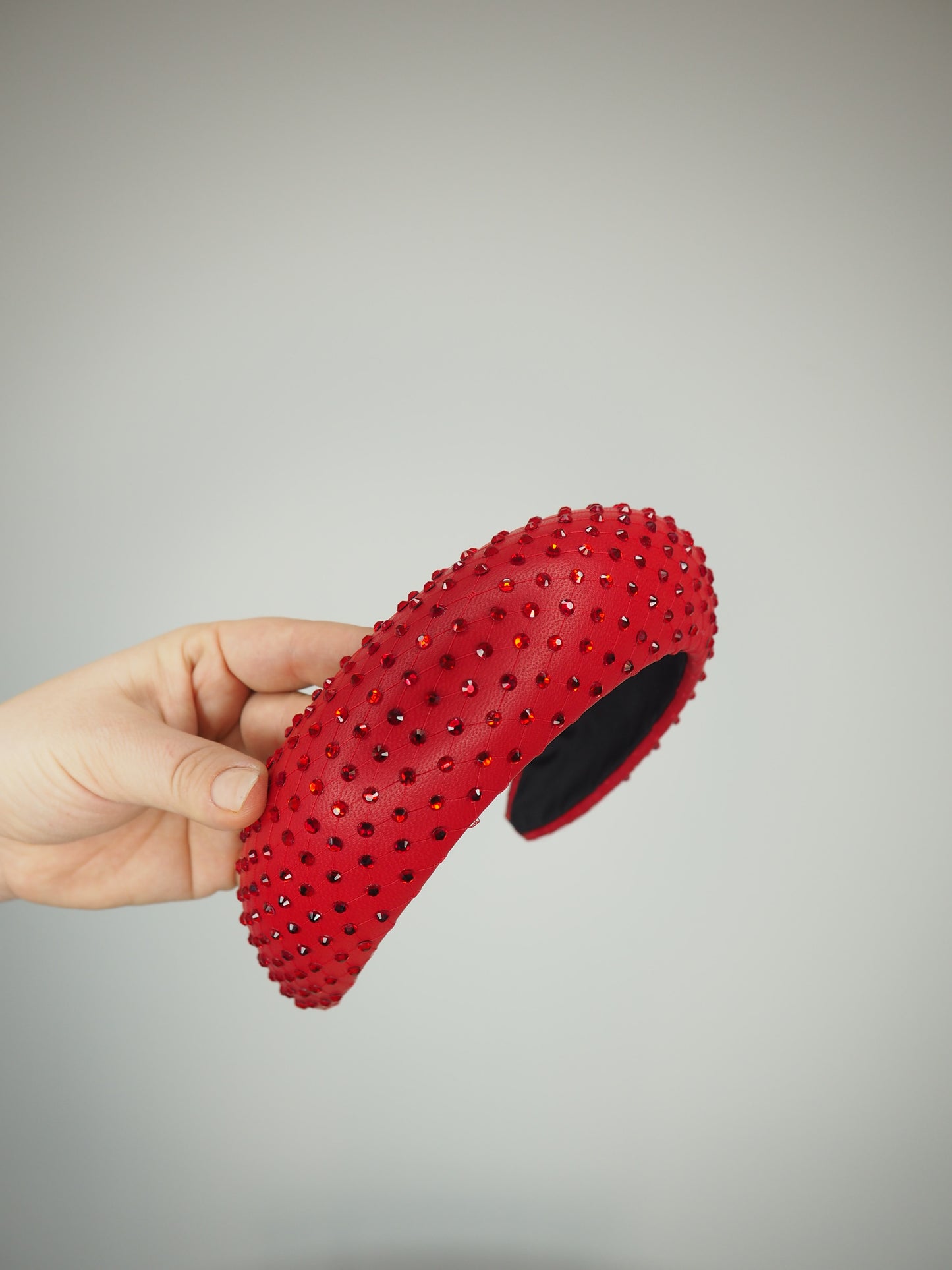 Mia - Sparkle - Red leather with full crystal embellishment
