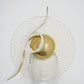 Sunshine swirl - Wire veil percher with gold accents and a crinoline swirl