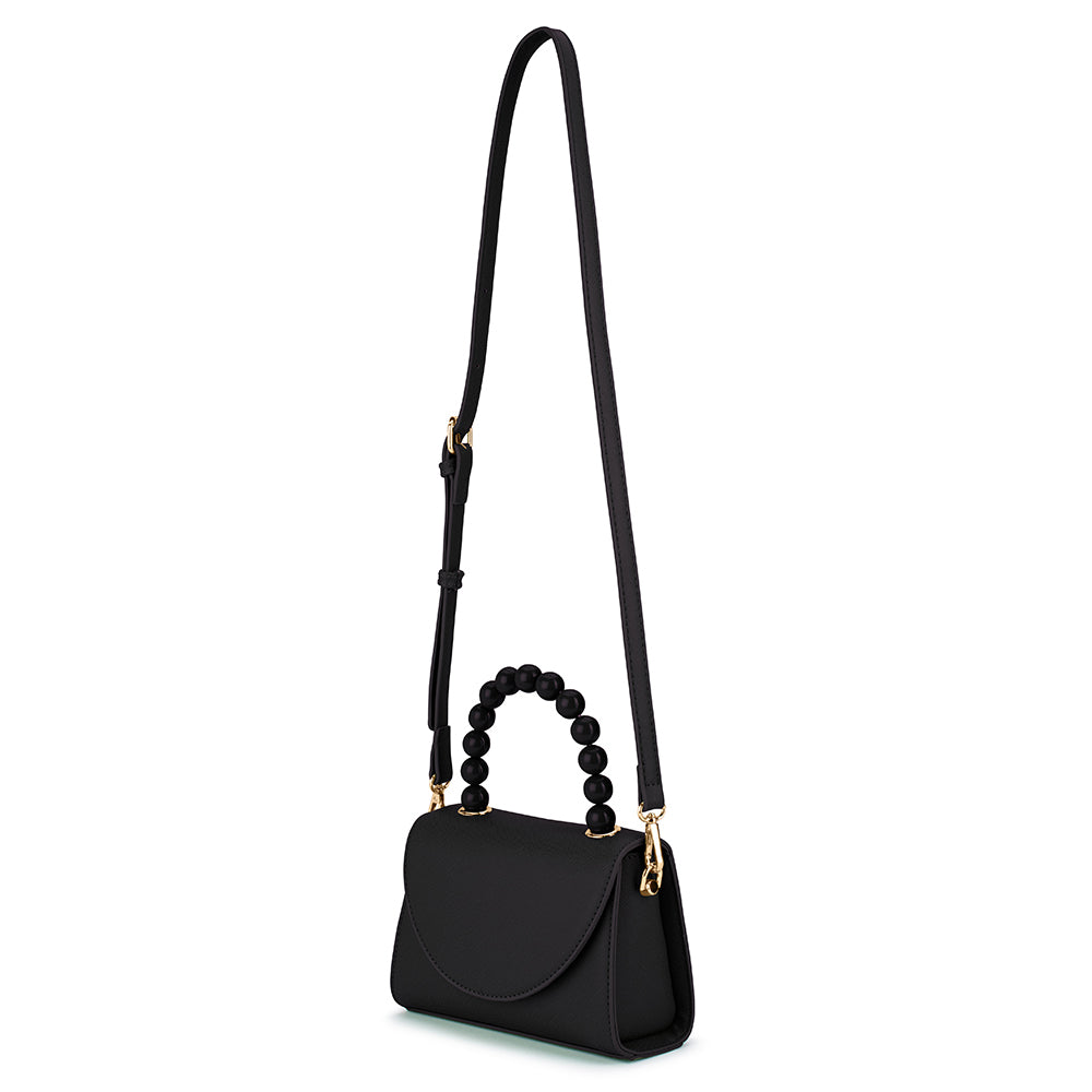 WENDY ACRYLIC BEAD BAG - Black