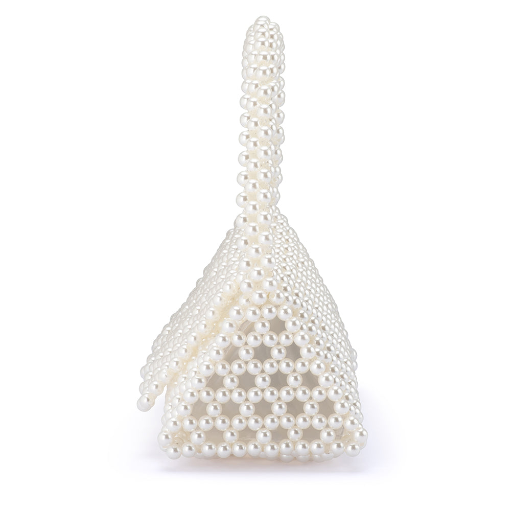 AMRITA BEAD TOP HANDLE - Pearl