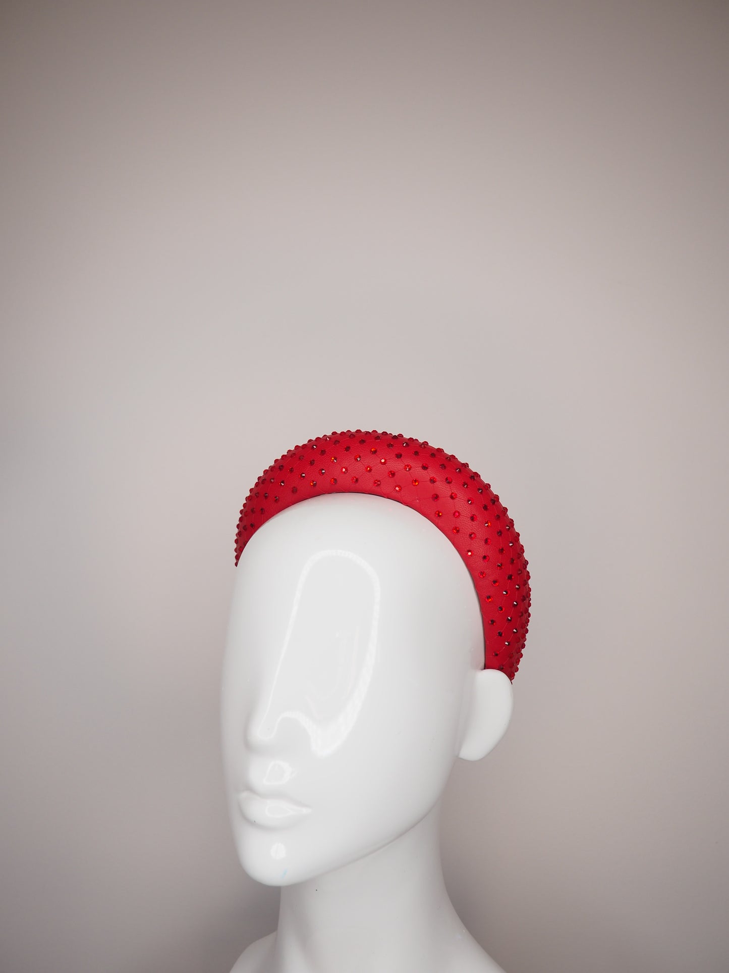 Mia - Sparkle - Red leather with full crystal embellishment
