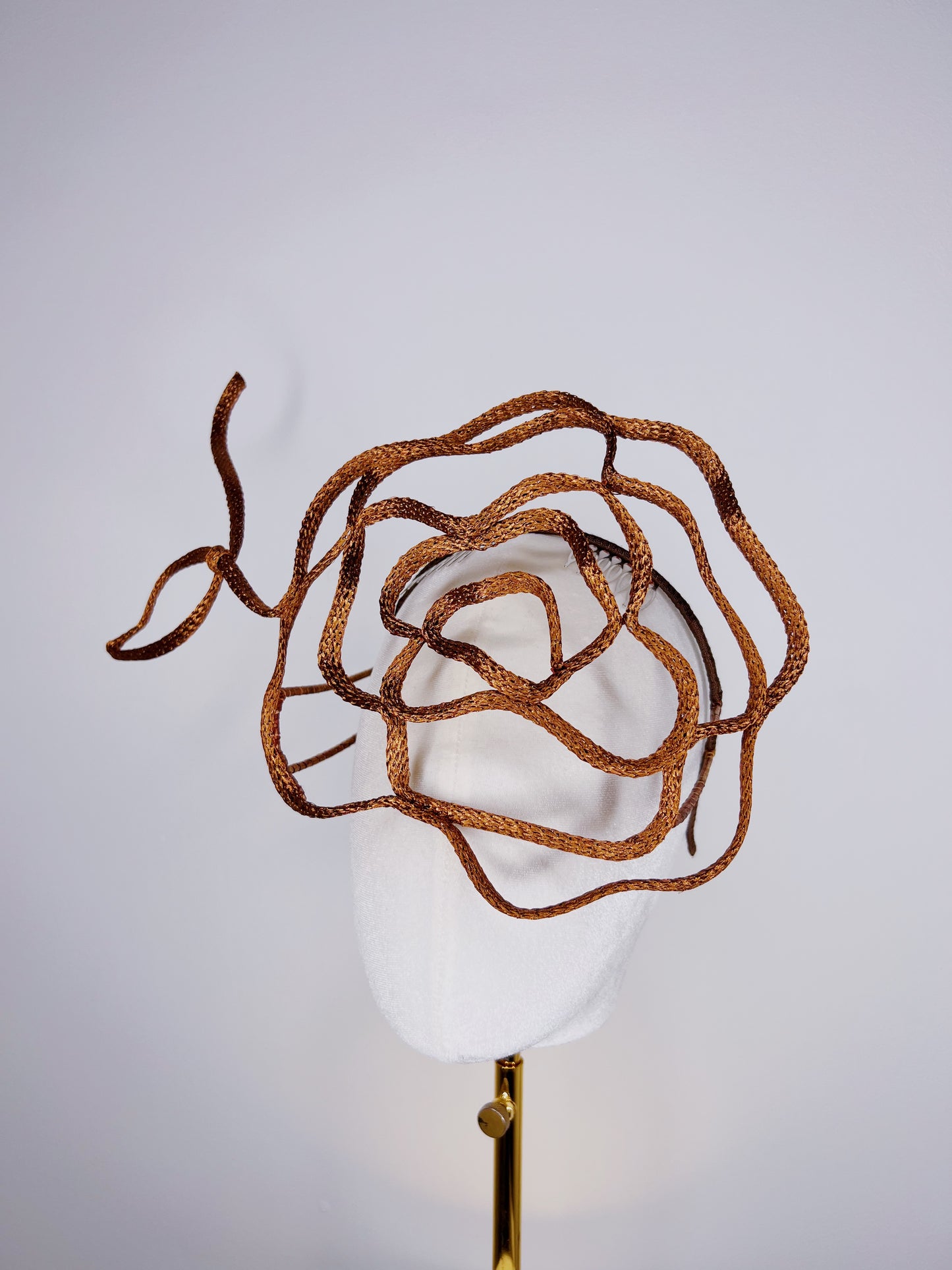 Copper Rose -Wired Copper Rose Veil Sculpture
