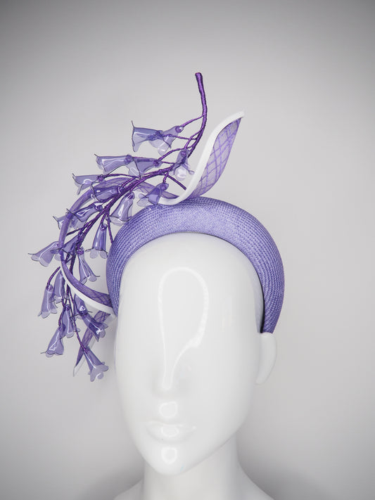 Jacaranda Bloom - Lavender blue 3d headband with cascading jacaranda flowers