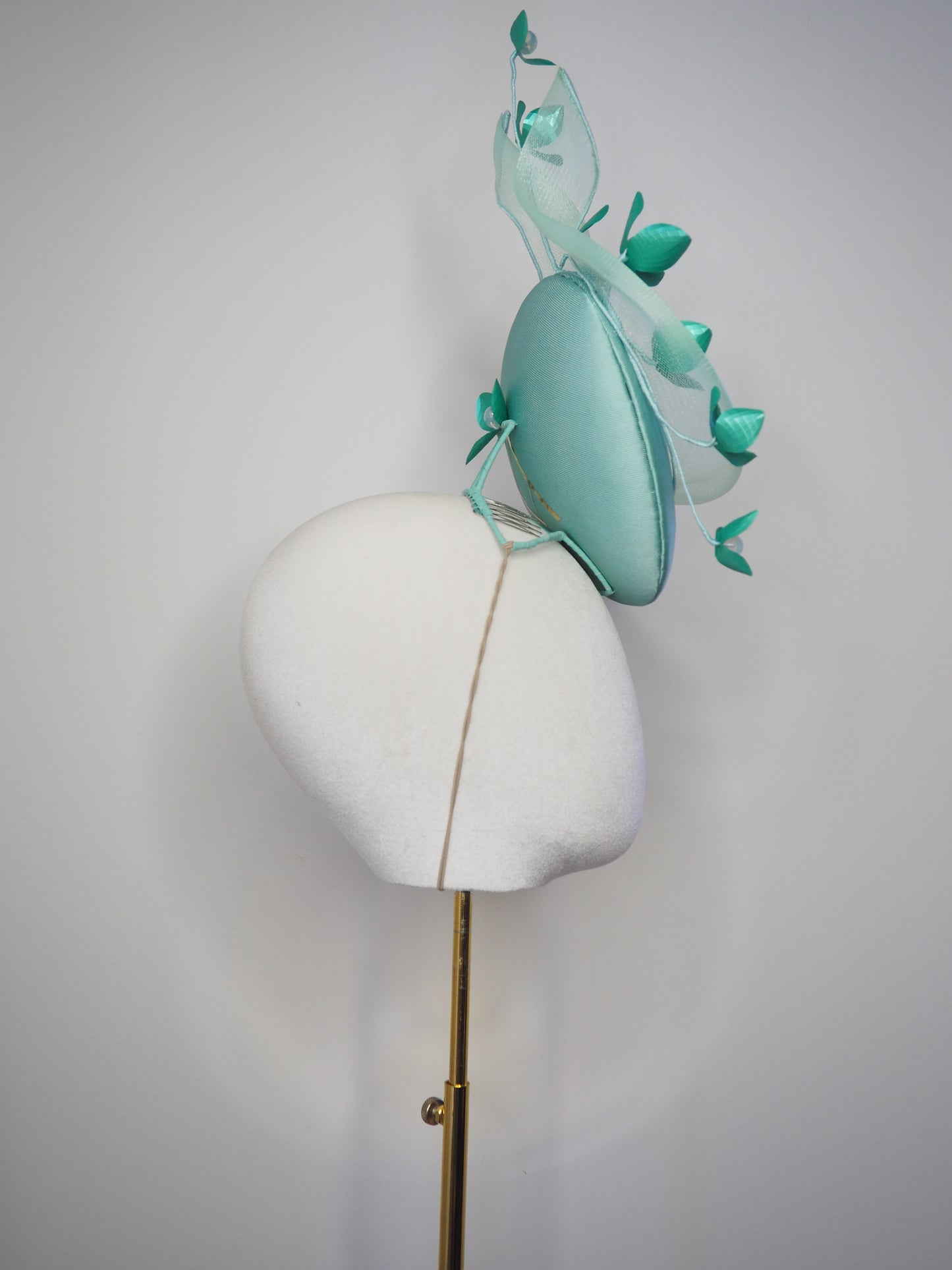 Mint Mirage - Mint green percher with jade blossoms and mint crinoline swirl