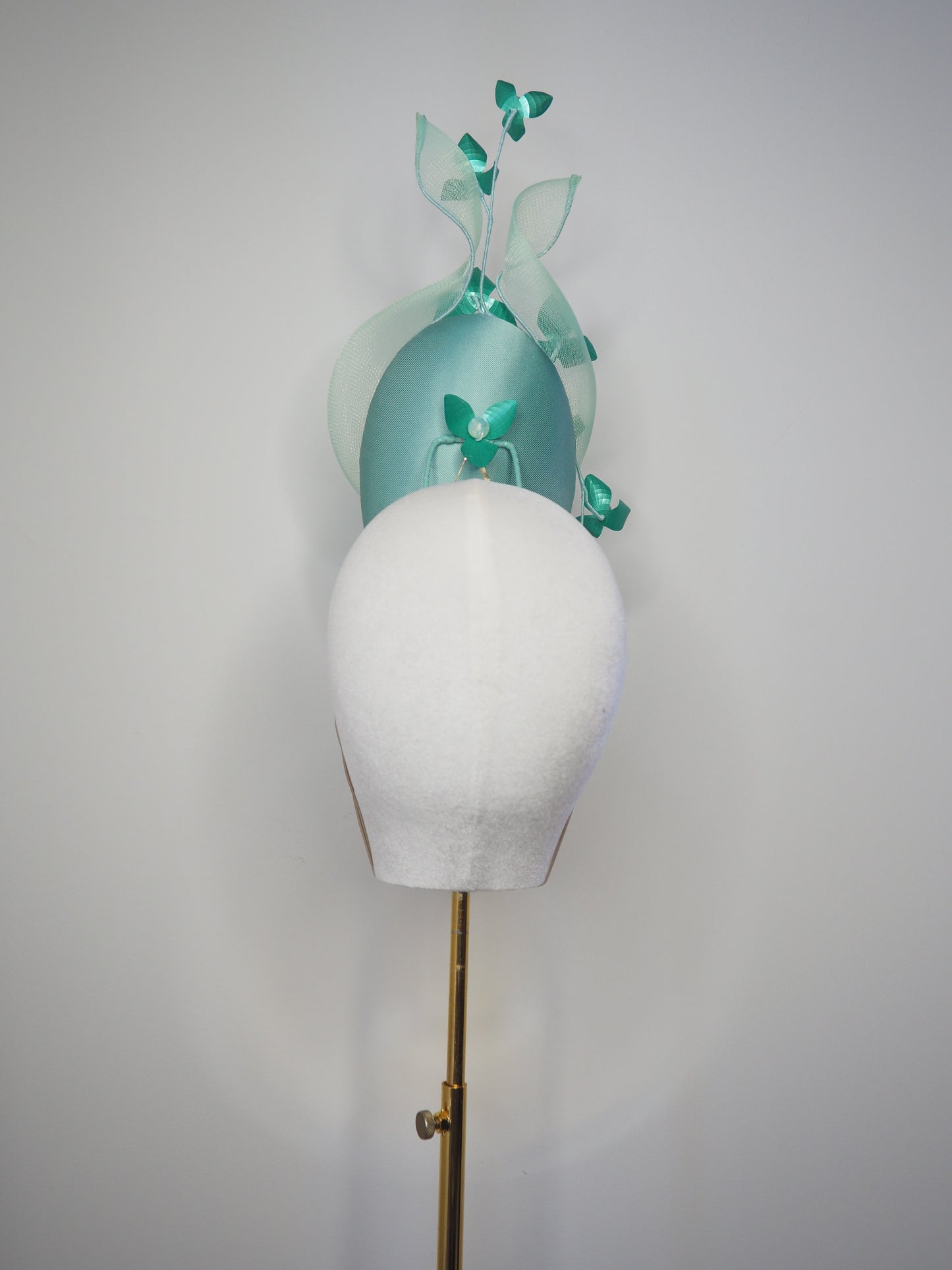 Mint Mirage - Mint green percher with jade blossoms and mint crinoline swirl