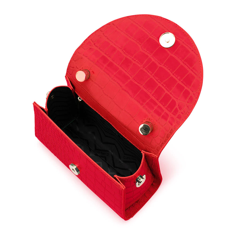 NADIA TOP HANDLE BAG - Red