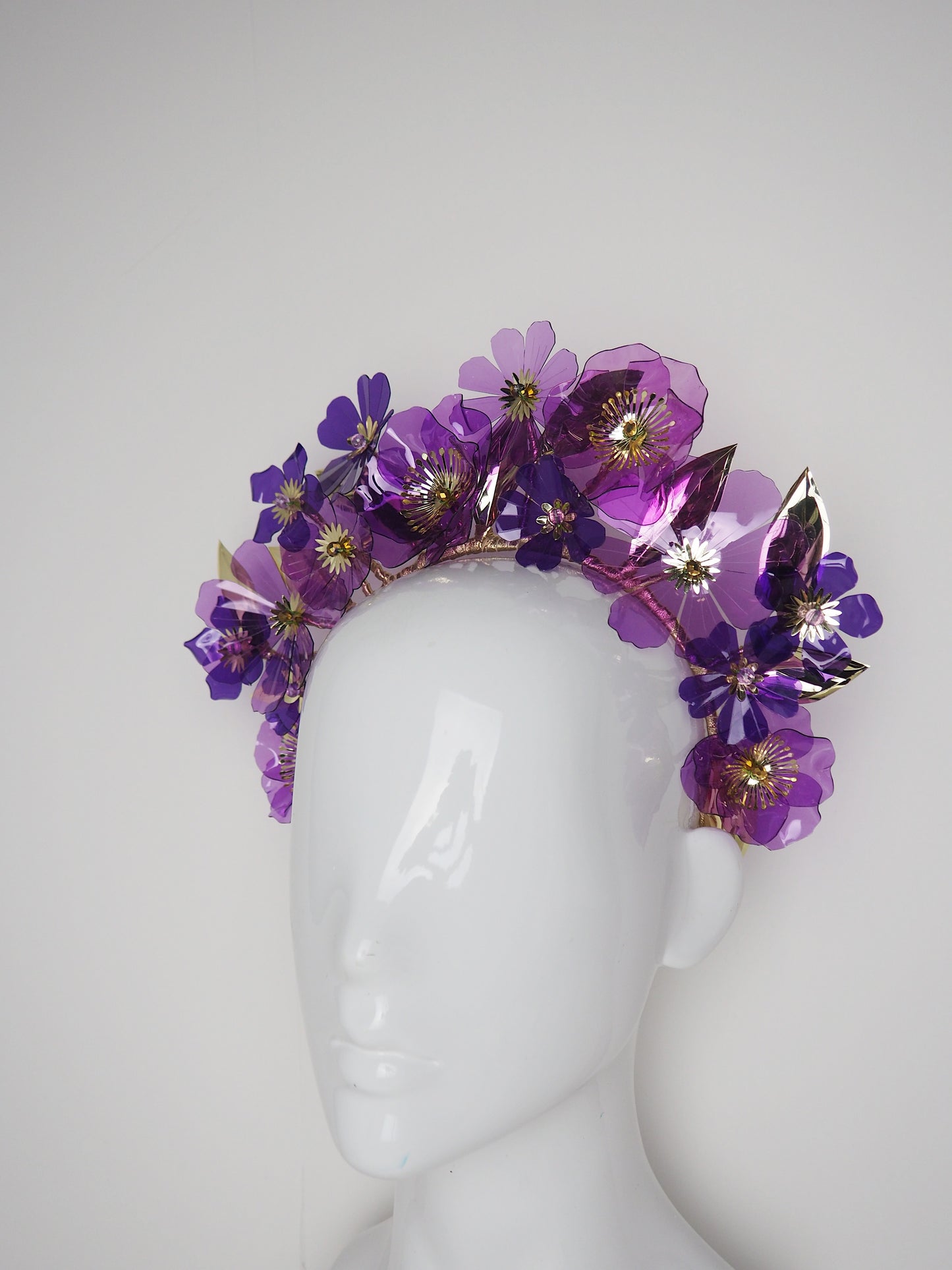 Royal Bouquet - Shades of purple crystoform flowers with a touch of gold.