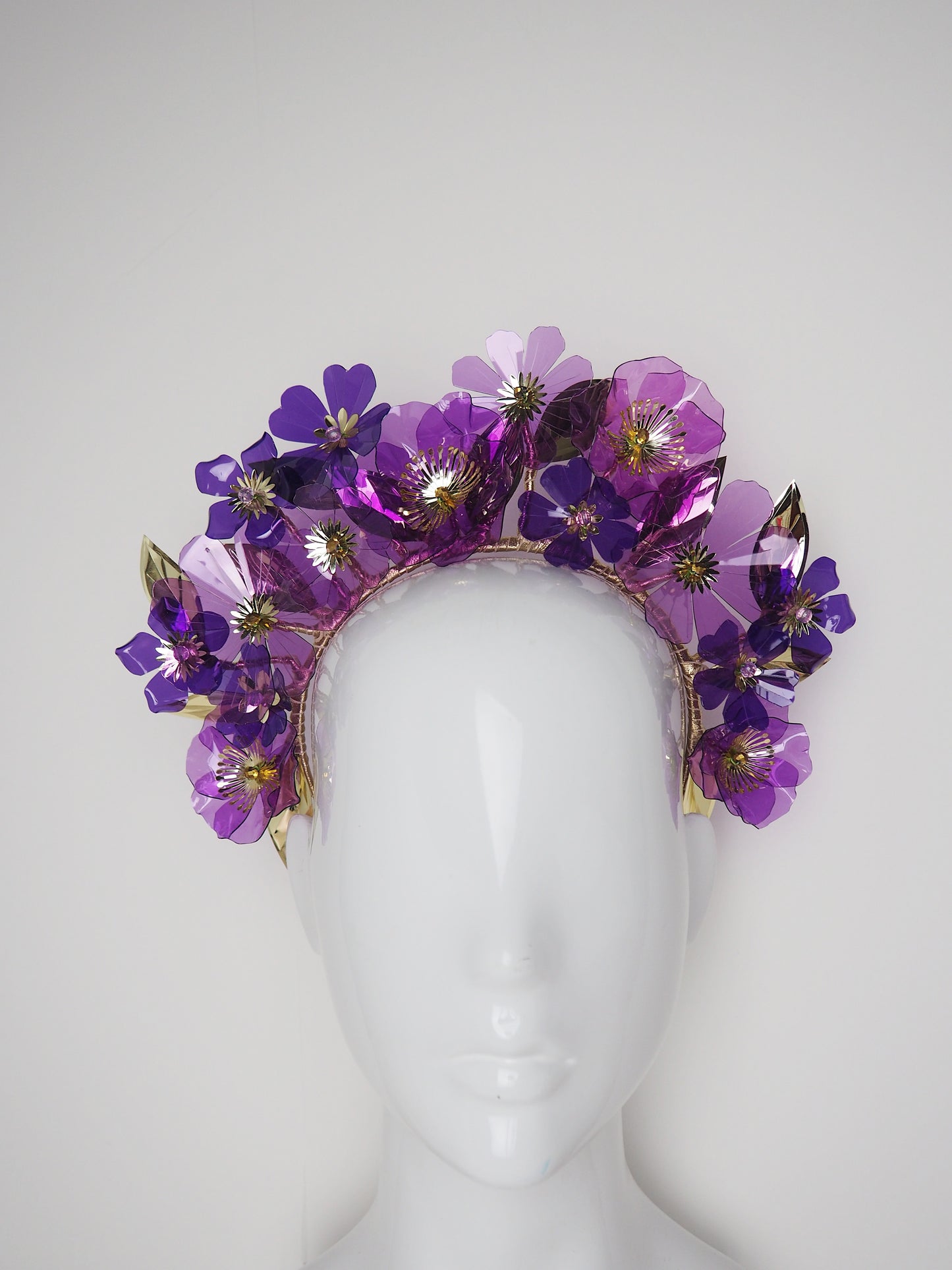 Royal Bouquet - Shades of purple crystoform flowers with a touch of gold.