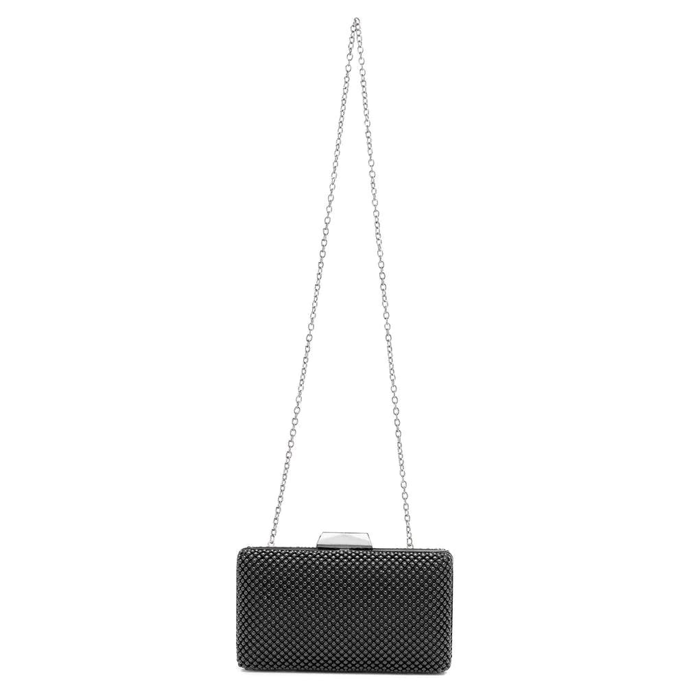 NATASHA BALL MESH CLUTCH - Black