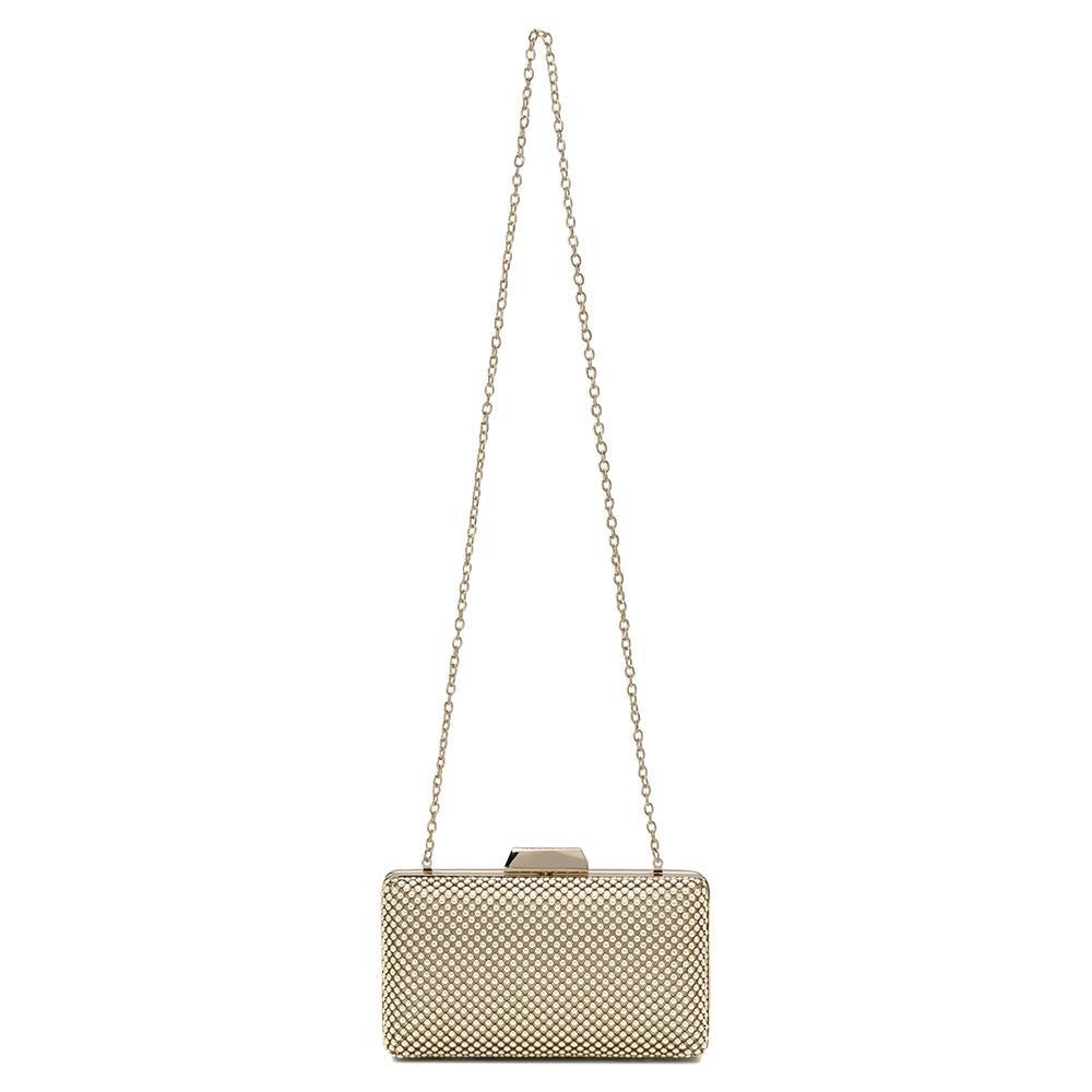 NATASHA BALL MESH CLUTCH - Light Gold
