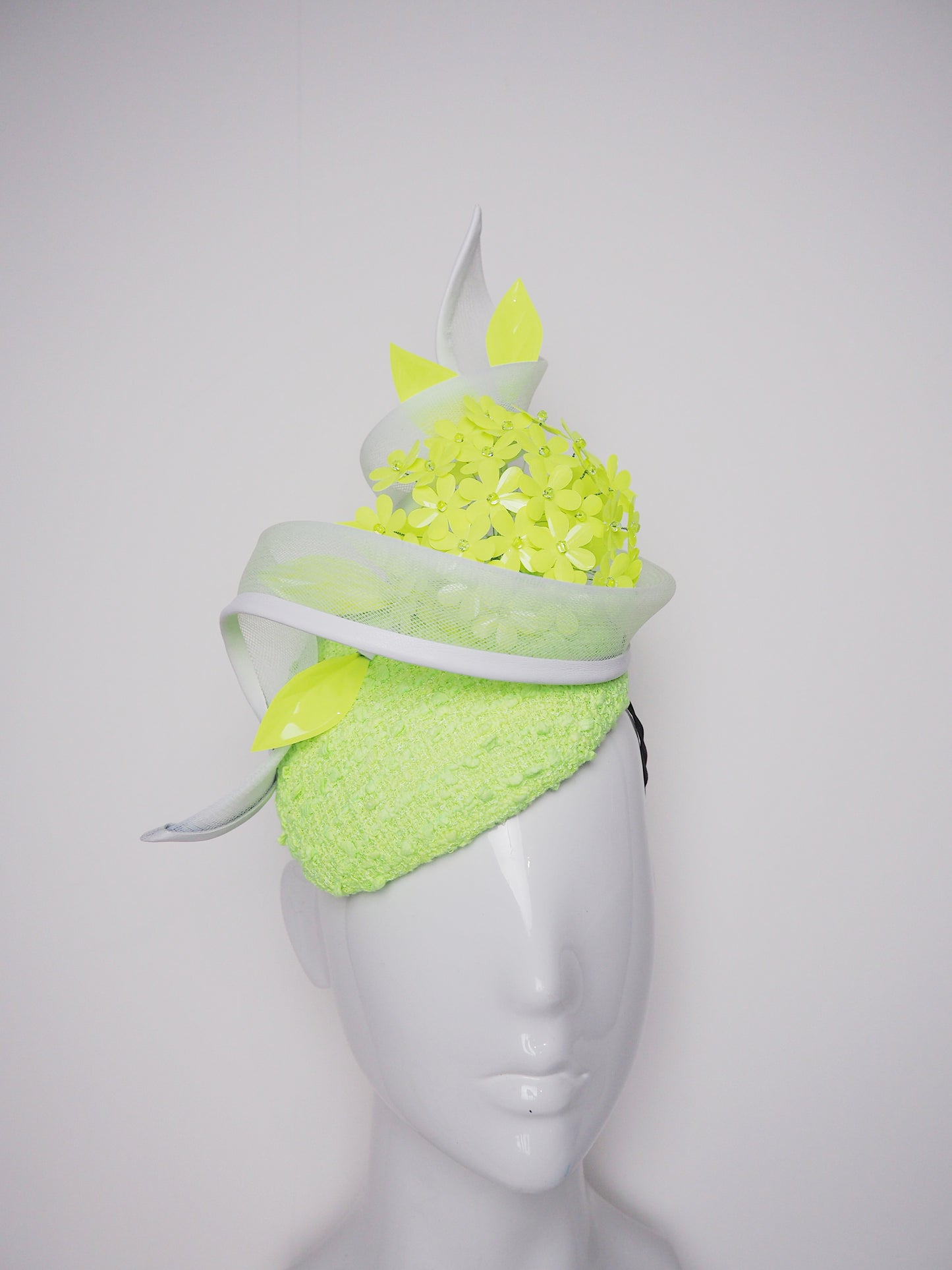 Bright and Light - neon Allium Flower ball with crinoline swirl