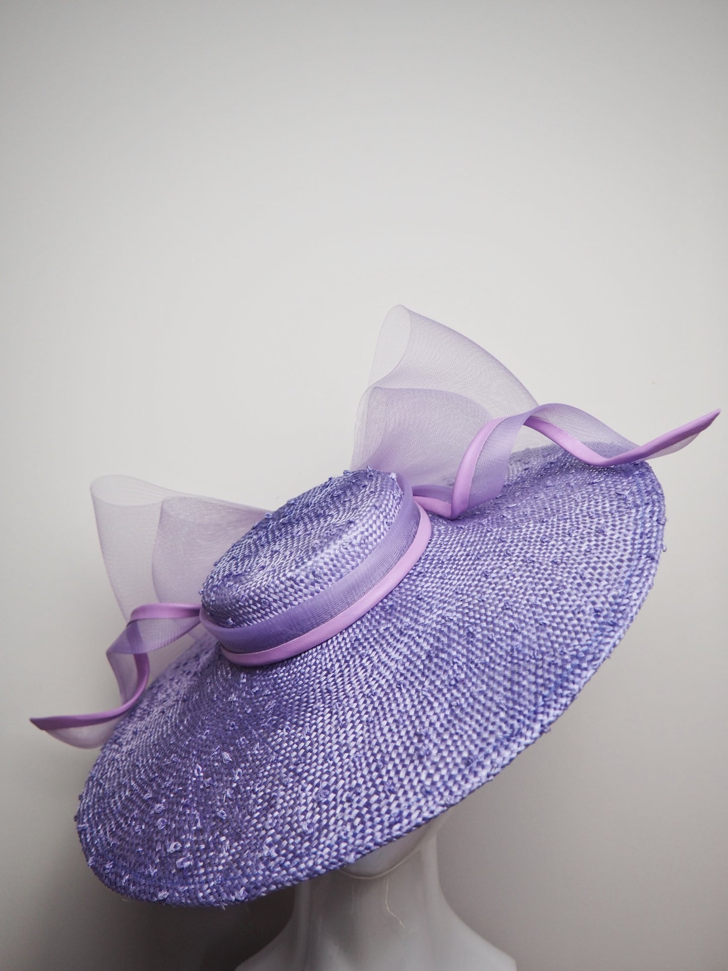 Lilac lady - Lilac Knotted Sloped Boater