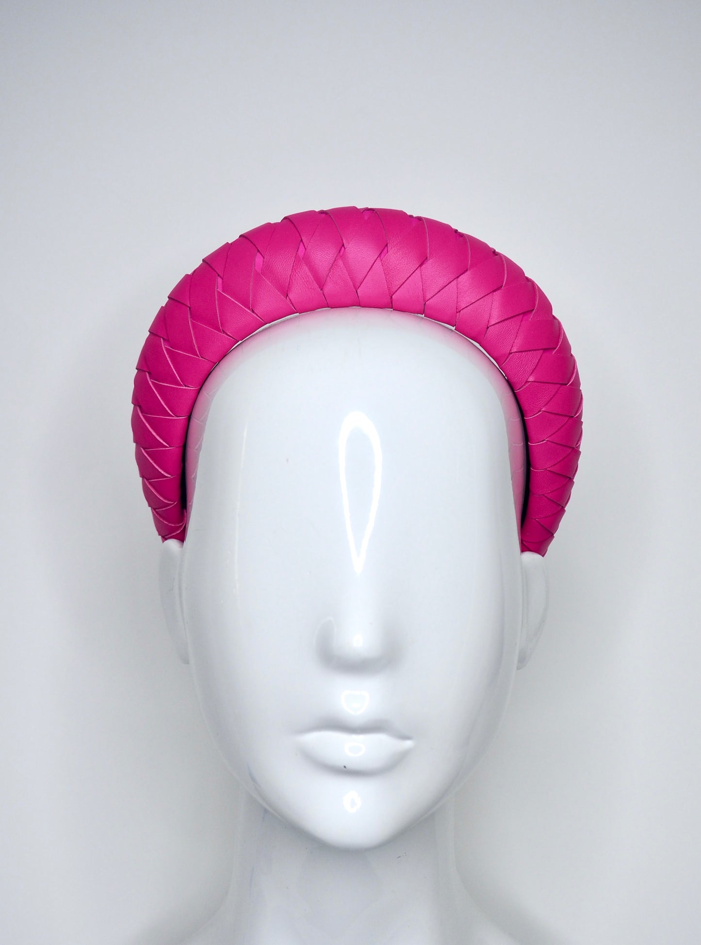 Mia -Woven Leather 3d Halo - Hot pink