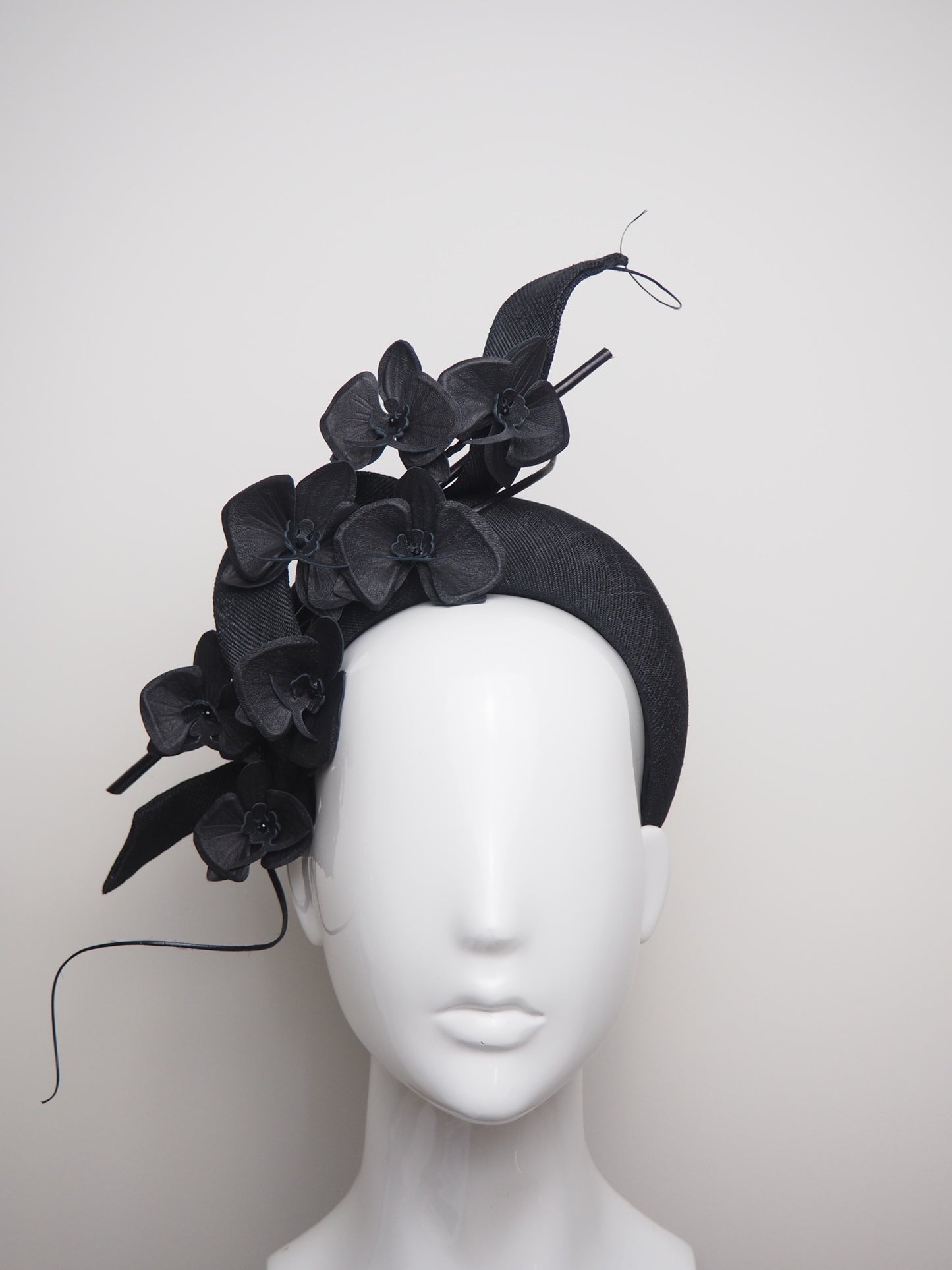 Midnight Dash - Black Orchid Halo Headpiece