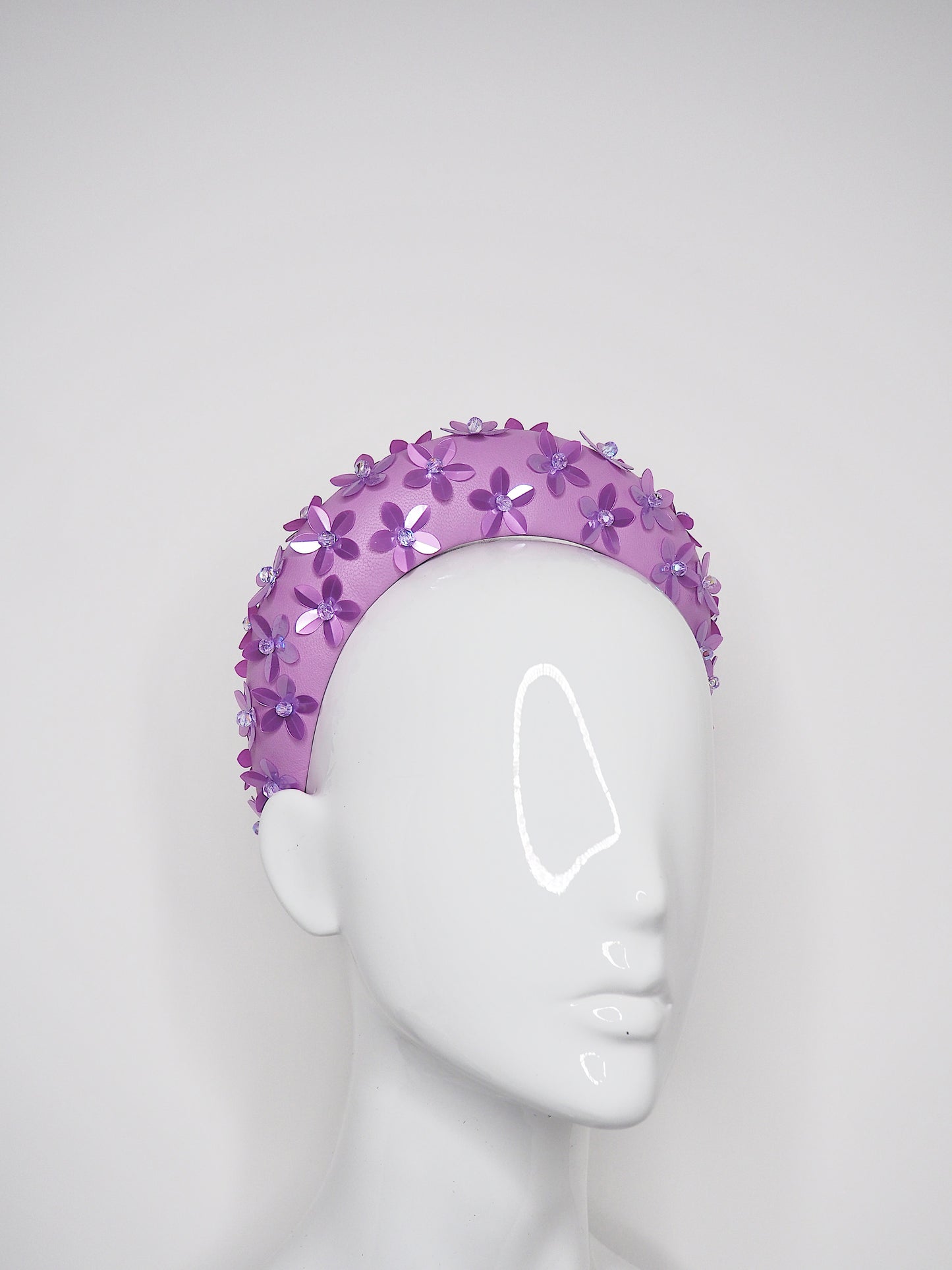 Mia - Lavender purple 3d headband with sequin detail
