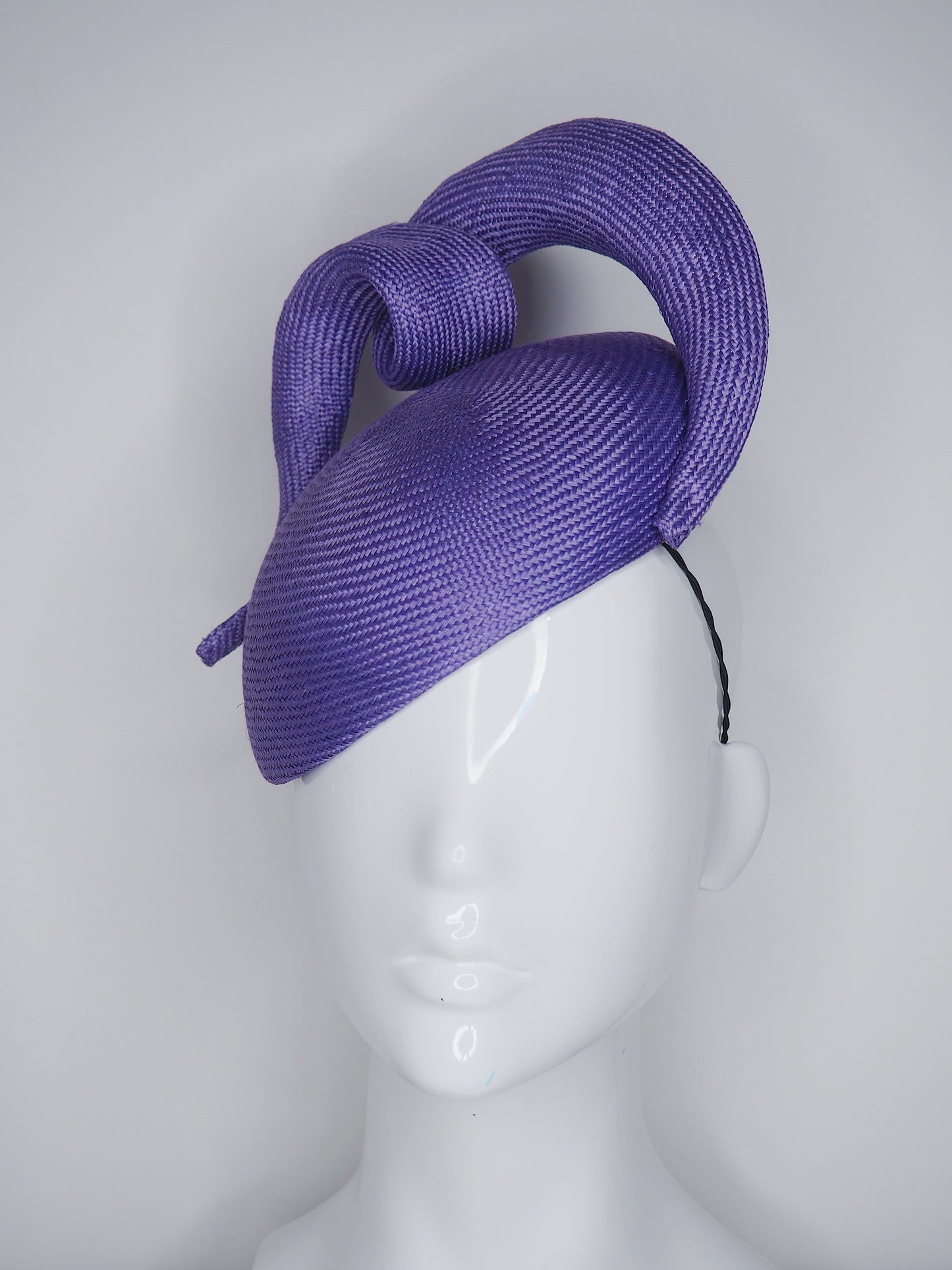 Cloud 9 - Hyacinth purple Parisisal swirl on a face hugger beret base