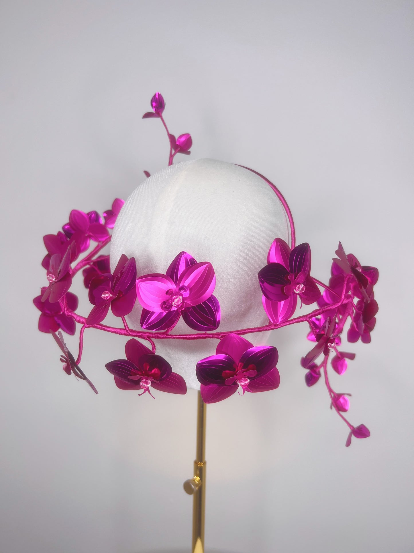 Wild Orchid - Magenta/ hot pink wrap around 0rchid Vine Headband
