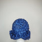 Lady Navy- Pearlescent light navy hand woven vintage straw straw pillbox
