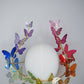 Butterfly Spectrum // 	Rainbow crystoform  butterfly wired headband with gold accents