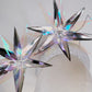 Celestial Burst - Silver and white lurex headband with iridescent starburst detailing