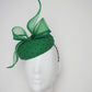 Emerald Envy - Emerald fine Fur felt button with crinoline bow and diamante veil detail.