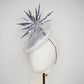 Silver Rays - Silver crinoline swirl and lurex base with floating silver starburst