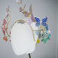 Butterfly Spectrum // 	Rainbow crystoform  butterfly wired headband with gold accents