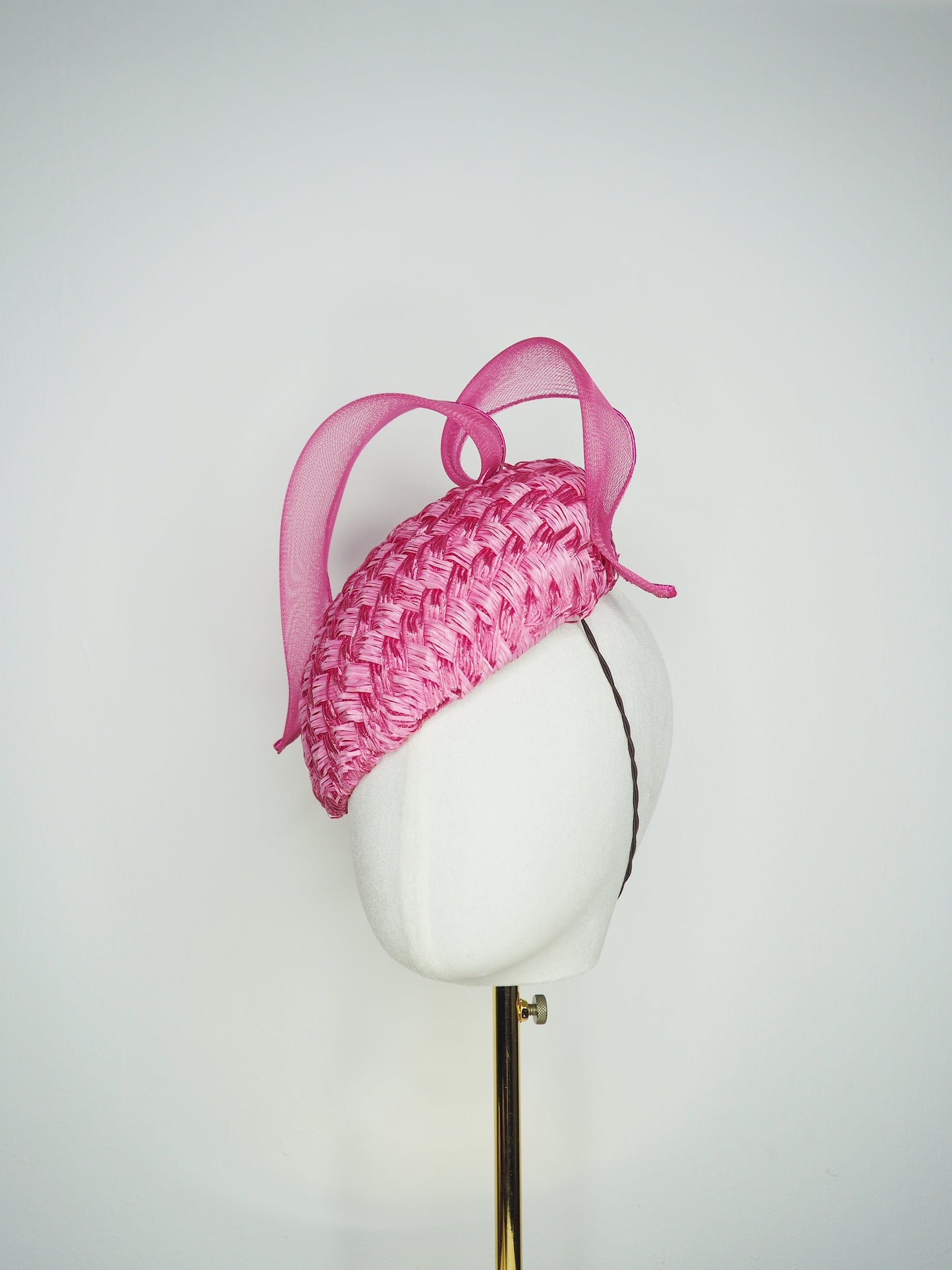 Amour - A romantic vintage straw beret with sculptural crinoline swirls forming the suggestion of a heart.
