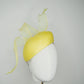 Lemon Meringue - Lemon facehugger beret-style piece with crinoline and pearl-edged swirl