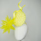 Citron Spark - Fluro yellow vintage straw percher with clear plastic fluro yellow starburst