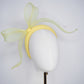 Soleil - A joyful lemon bow headpiece with pearl encrusted veil detail