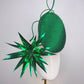 Emerald sparkle - Emerald satin percher with starburst and crystal detail