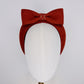 Minnie Bow- Brown fur felt with diamante detialing and bow on 3d headband.