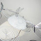Dancing Dragonflies - Sculptural crystoform brim inspired by dragonflies dancing across shimmering water.