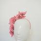 Rosie - Rose vine headband - Flamingo pink