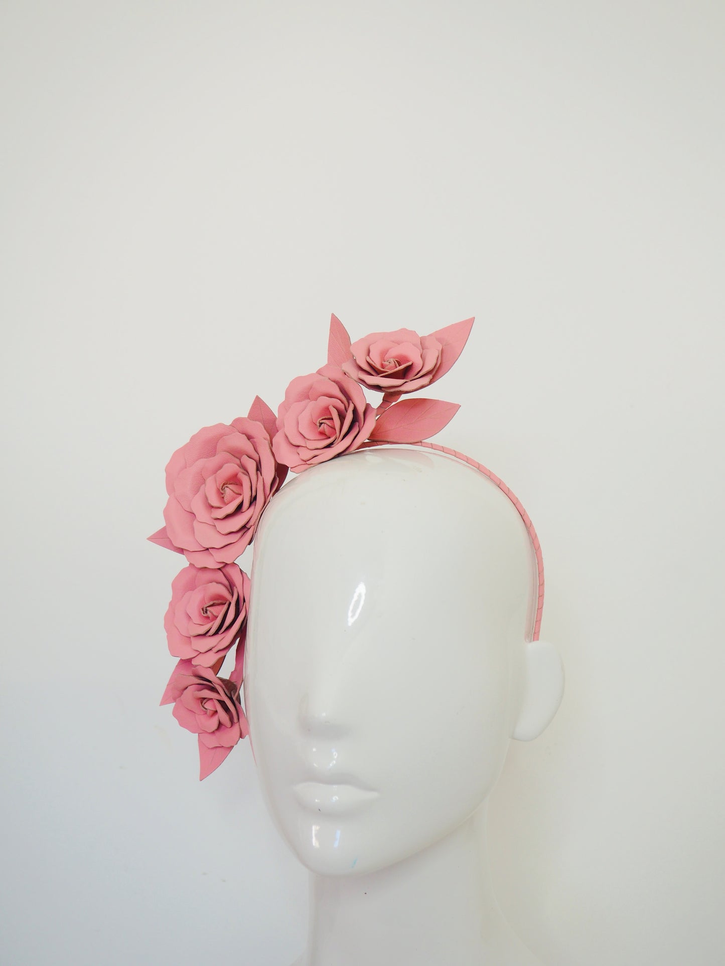 Rosie - Rose vine headband - Flamingo pink