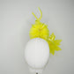Citron Spark - Fluro yellow vintage straw percher with clear plastic fluro yellow starburst