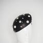 pearl beret - black leather