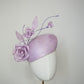 Creeping rose - Lilac Parisissal face hugger Beret with wired metallic swirls